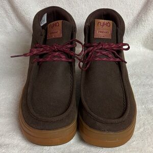 Ryka Women's Brown Ankle Boots with Red Laces